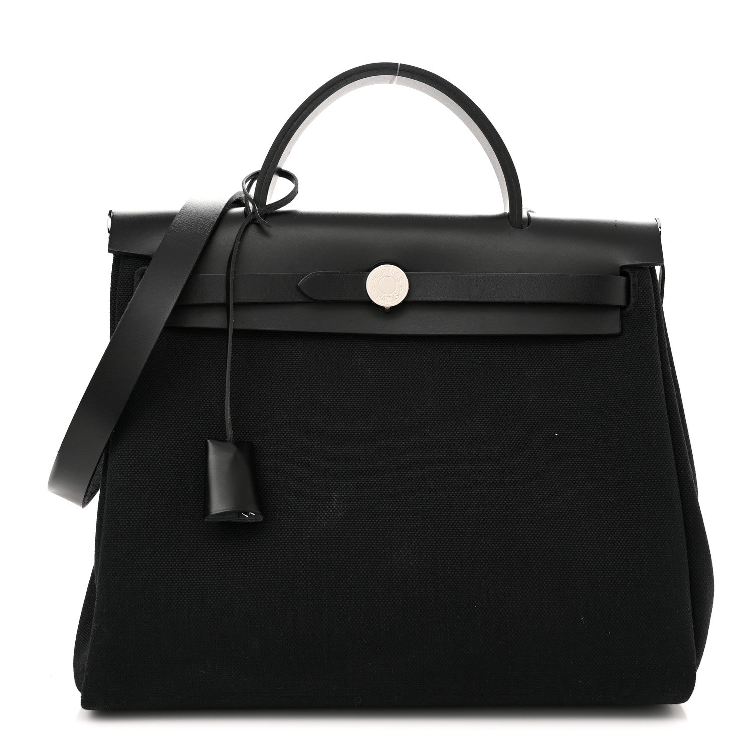 Hermes Toile Militaire Vache Hunter Herbag Zip Retourne 31 PM Black 3 of 13