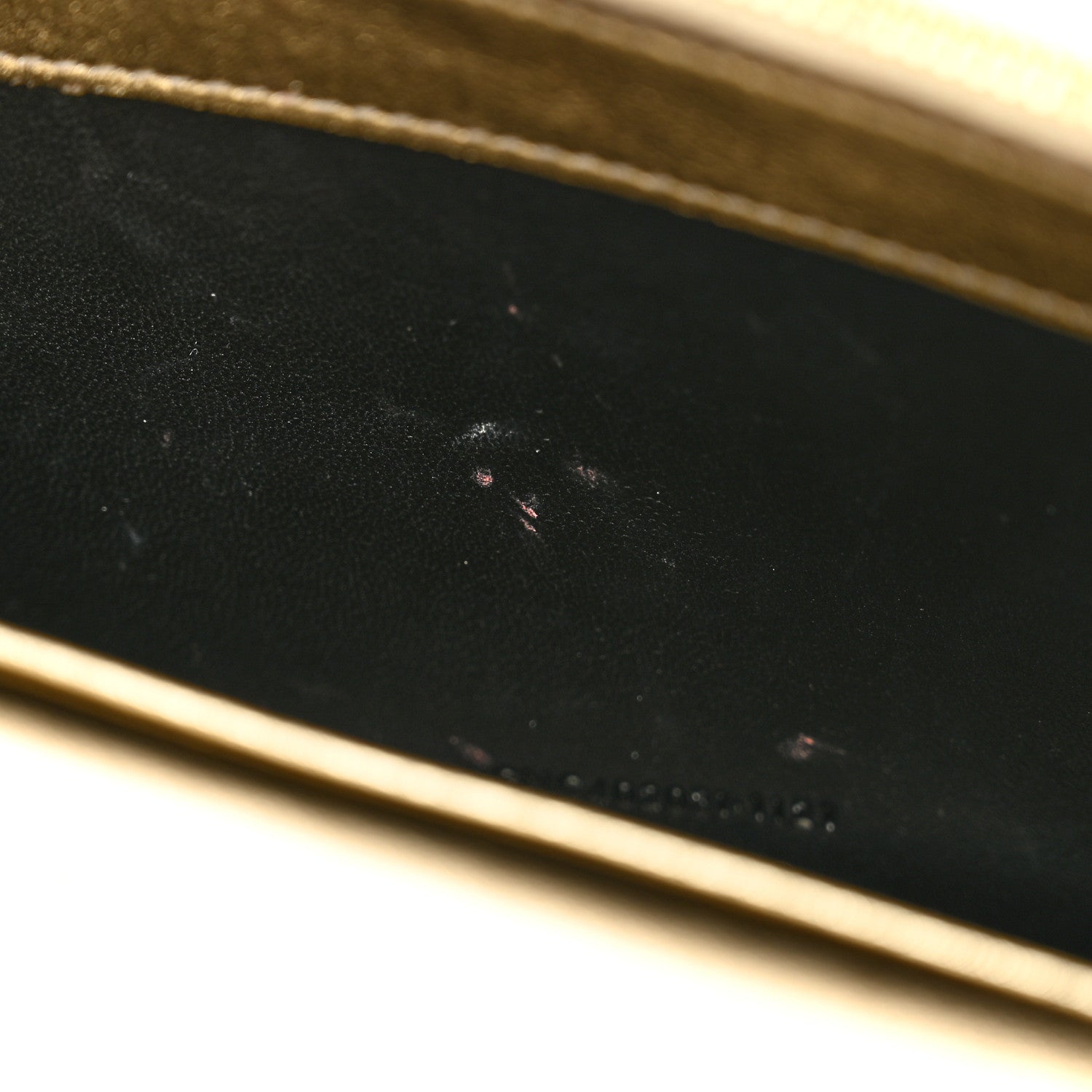 Saint Laurent Metallic Calfskin Monogram Envelope Chain Wallet Gold 10 of 12