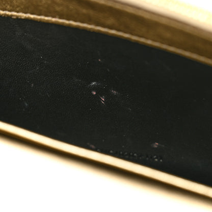 Saint Laurent Metallic Calfskin Monogram Envelope Chain Wallet Gold 10 of 12