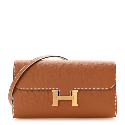 Hermes Epsom Constance Long Wallet To Go Gold 1 of 9