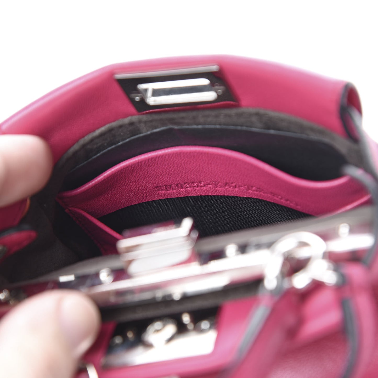 Nappa Micro Peekaboo Iconic Satchel Magenta