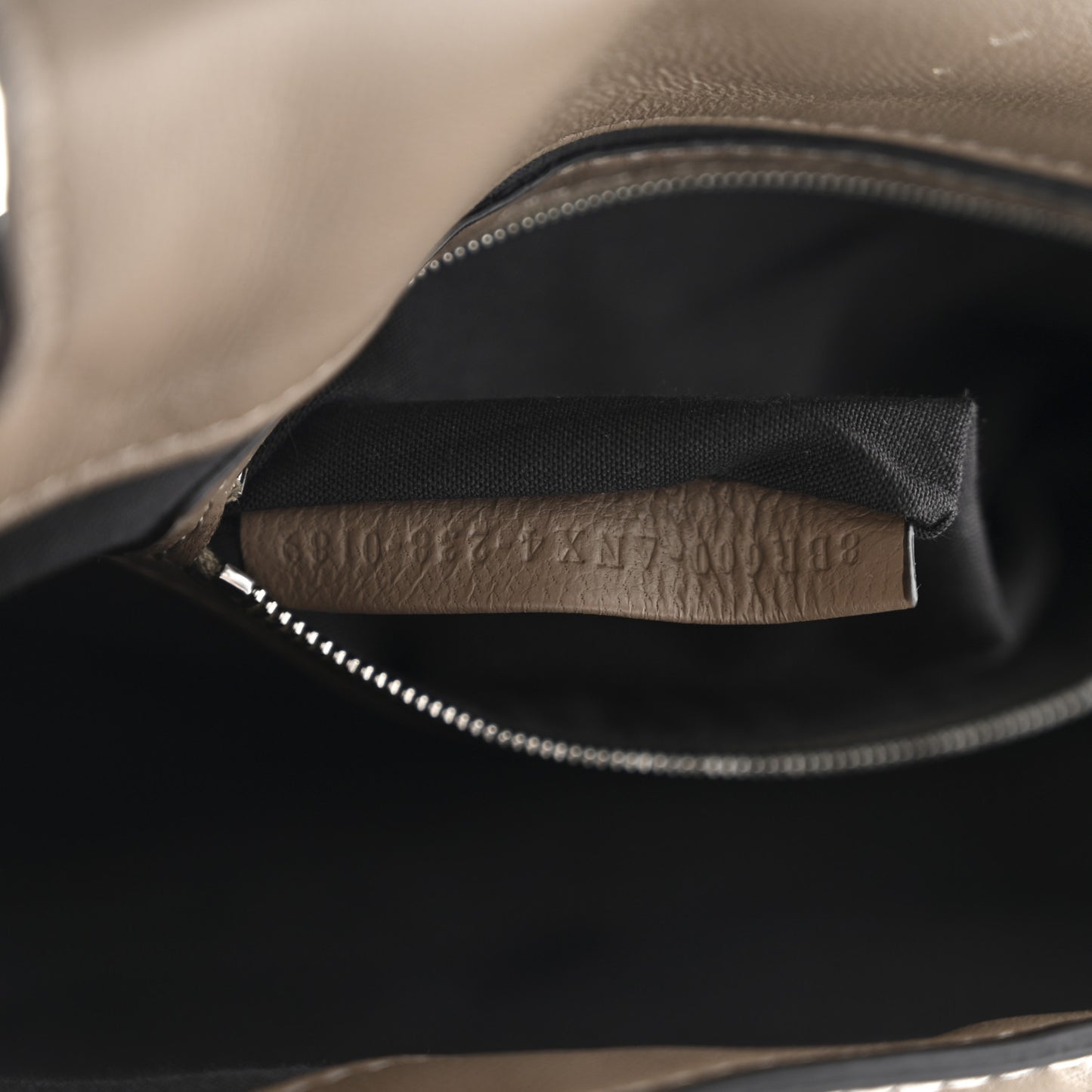 Nappa FF 1974 Embossed Stitched Baguette Tortora