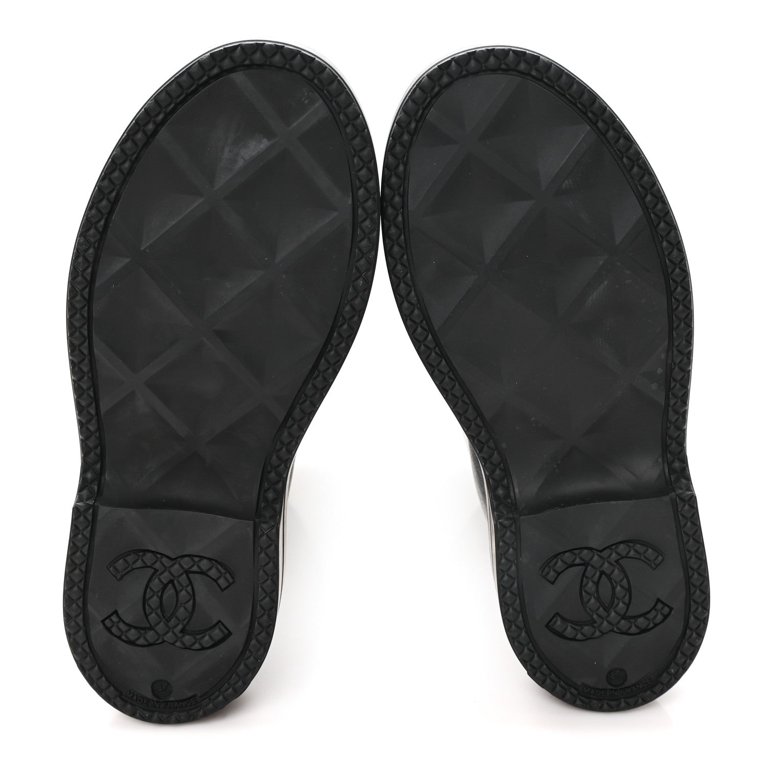 Chanel Caoutchouk CC High Boots 37 Black 6 of 9