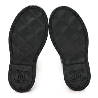Chanel Caoutchouk CC High Boots 37 Black 6 of 9