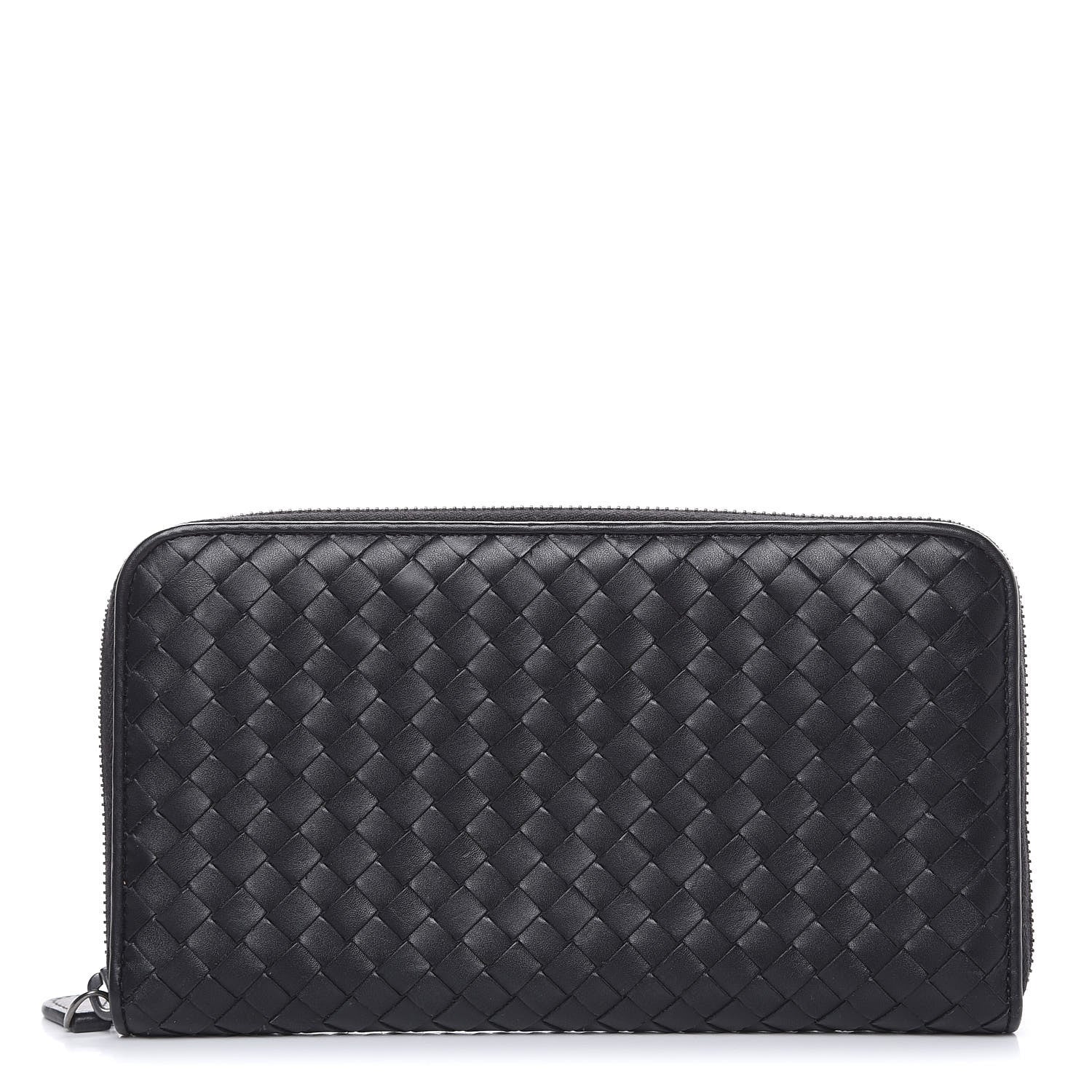 Bottega Veneta Nappa Intrecciato Zip Around Wallet Black 1 of 10