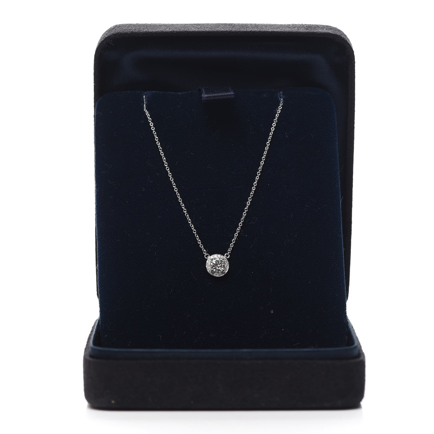 Tiffany Platinum Diamond .43ct Soleste Pendant Necklace 6 of 6