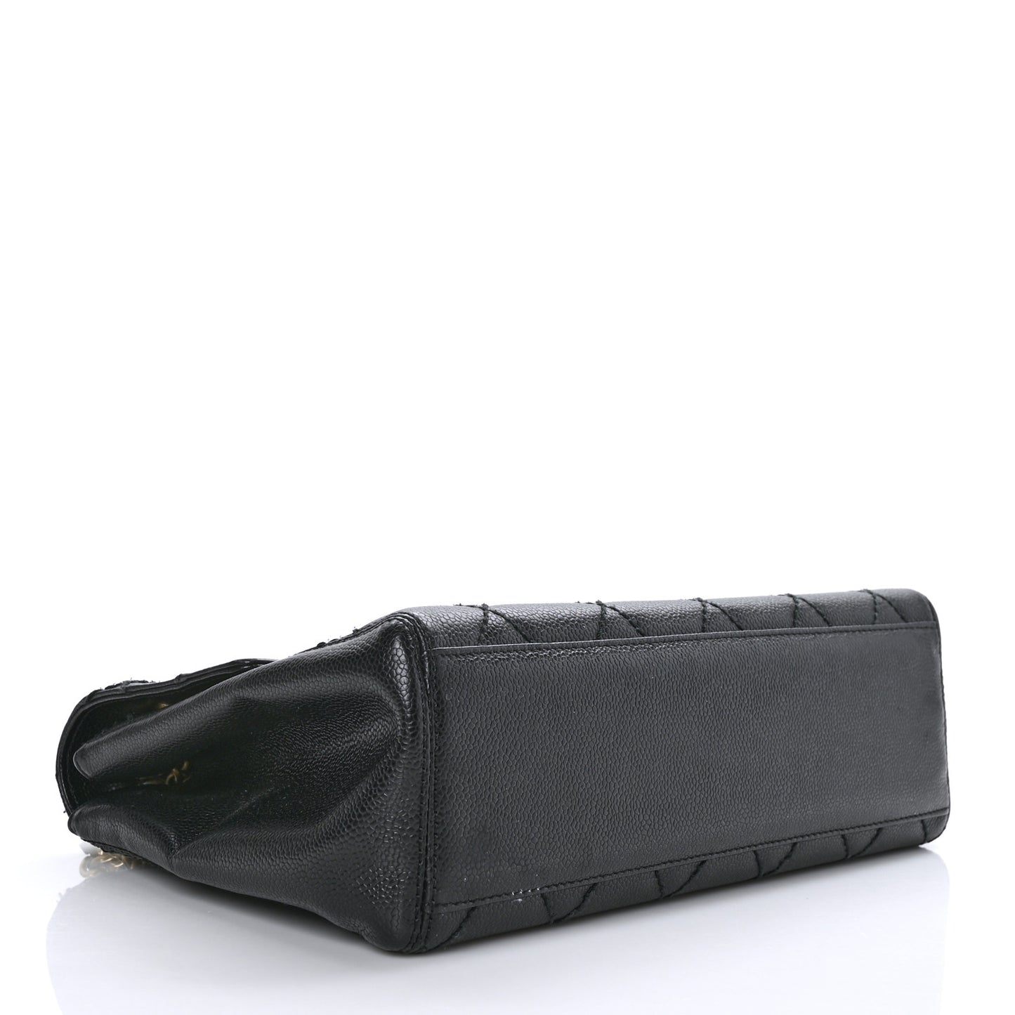Caviar Quilted Jumbo Single Flap Bag Black