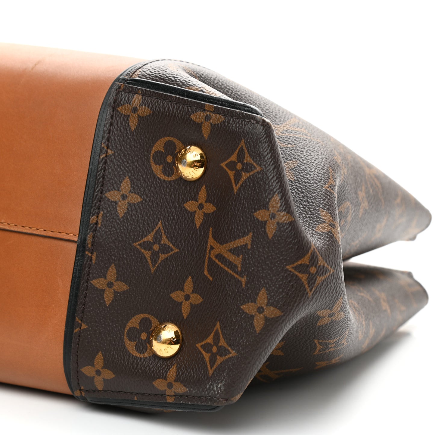 Monogram Cuir Orfevre Tote W PM Noisette