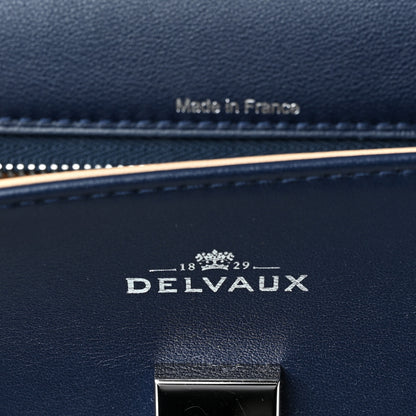 Delvaux Calfskin MM Tempete Satchel Navy 6 of 9