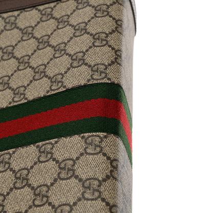 Gucci GG Supreme Monogram Web Ophidia Pouch Brown 9 of 10
