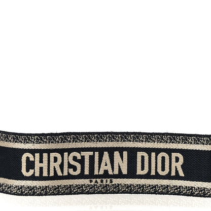 Christian Dior Canvas Embroidered Shoulder Strap Blue 8 of 12