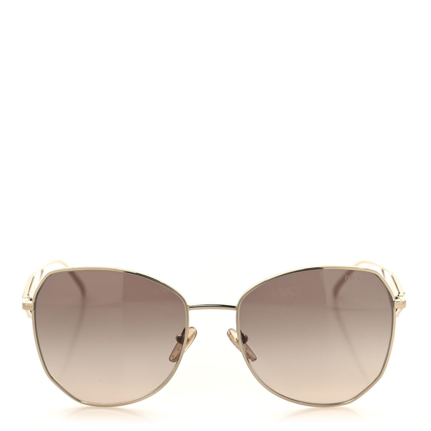 Prada Metal Symbole Triangle Logo Sunglasses SPR57YS Anthracite Gray Cammeo Beige 2 of 8
