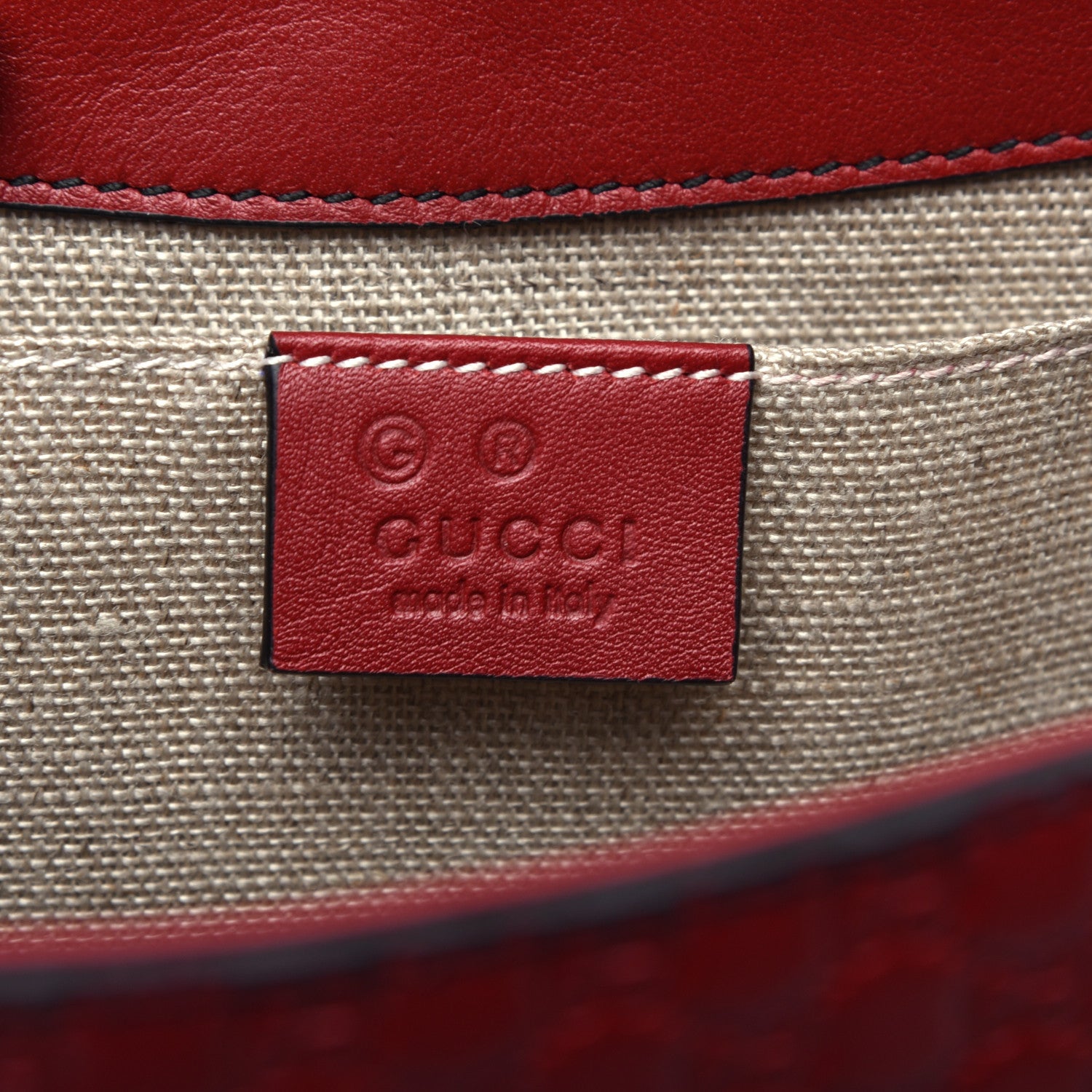 Gucci Microguccissima Medium Emily Chain Shoulder Bag Red 6 of 9