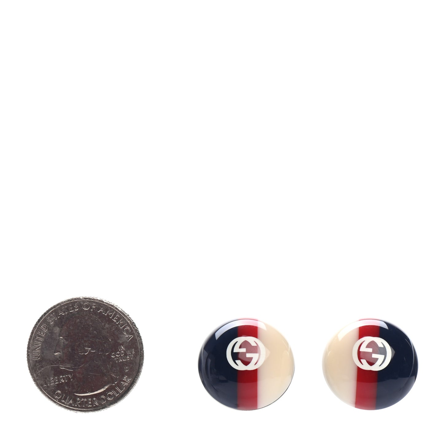 Resin Web Stud Earrings Blue Red