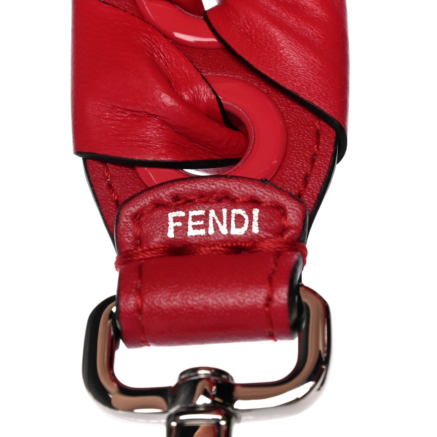 Fendi Vitello Liberty Shiny Nappa Lace Up Bow Mini Strap You Fiamma 5 of 8