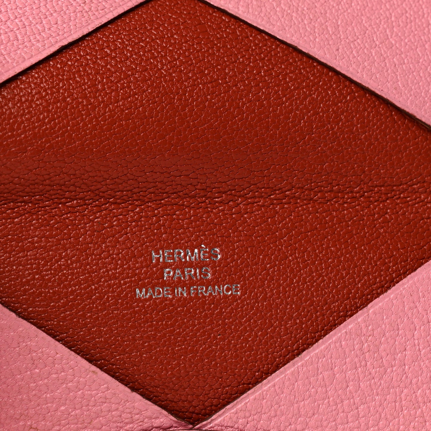 Chevre Chandra Verso Calvi Card Case Rose Confetti Brique