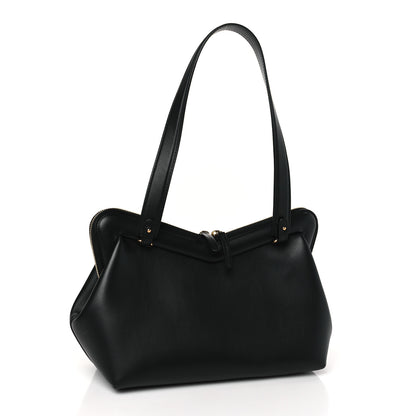 Mansur Gavriel Smooth Calfskin M Frame Bag Black Flamma 3 of 9
