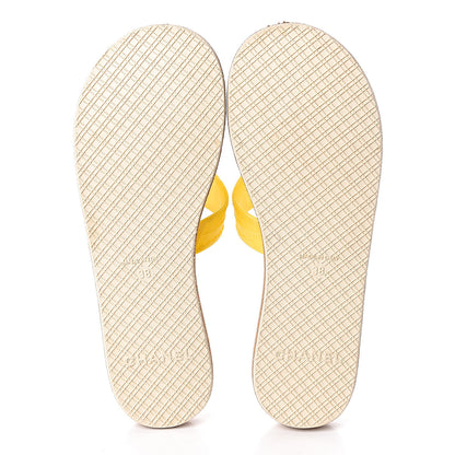 Chanel Jelly CC Thong Sandals 38 Yellow 8 of 8