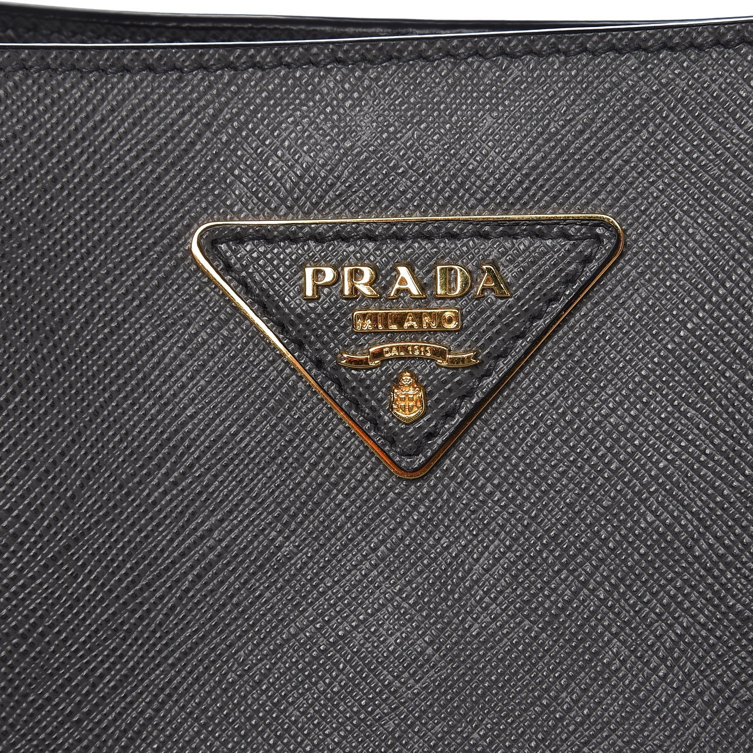 Prada Saffiano Lux Medium Bi-Color Tote Nero Black Marmo 7 of 7
