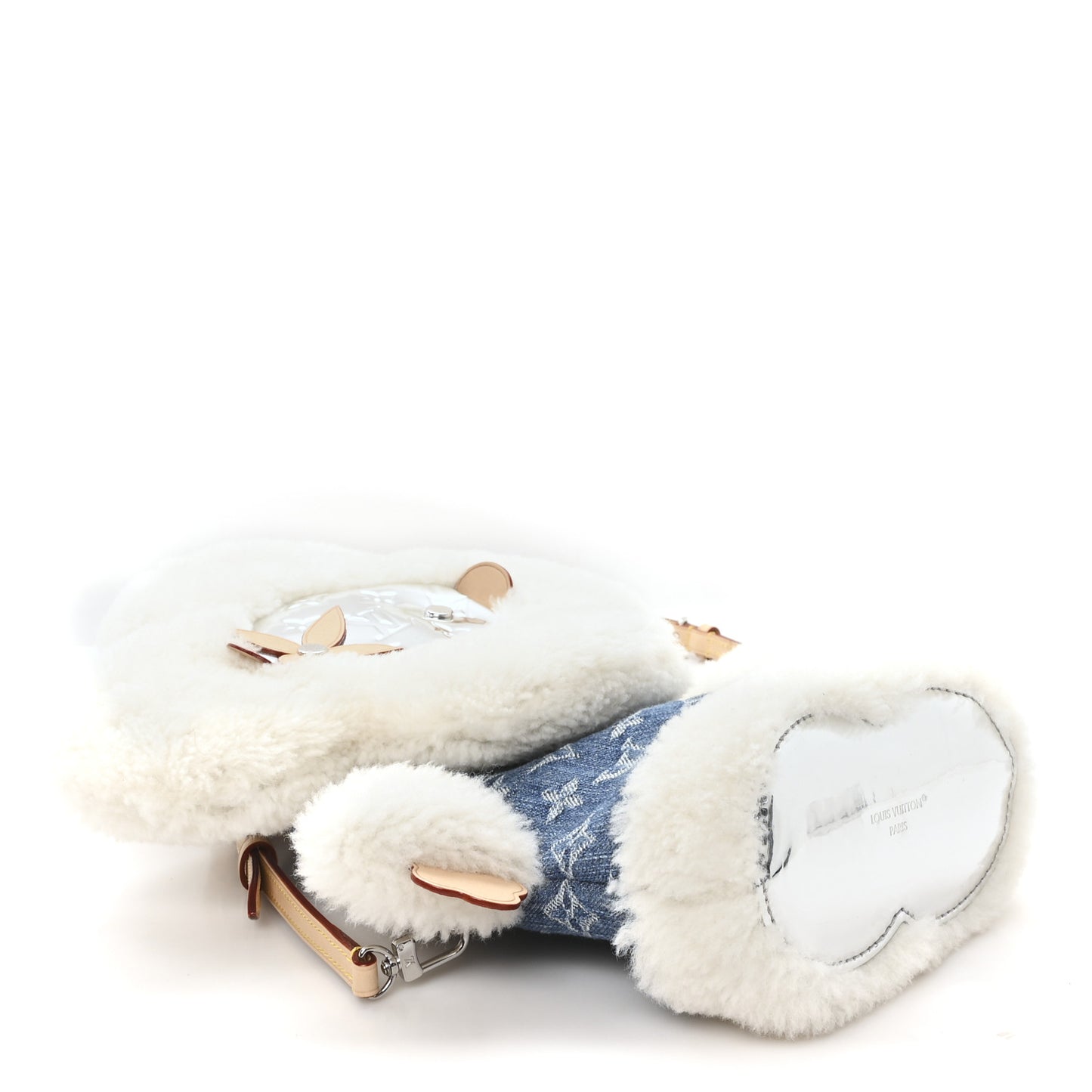 Denim Shearling Ski Vivienne Backpack Washed Jeans