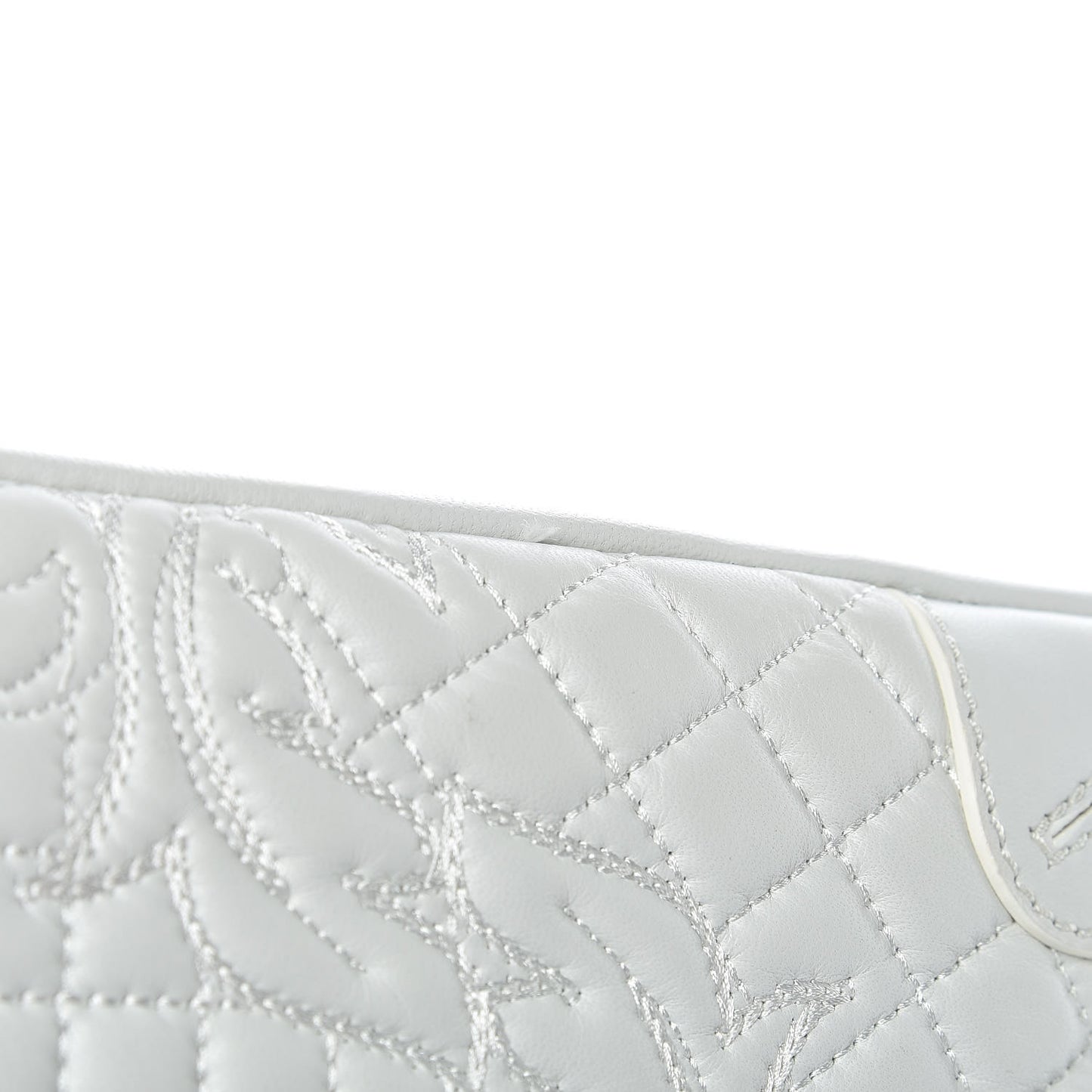 Nappa Barocco Quilted Altea Vanitas Satchel White