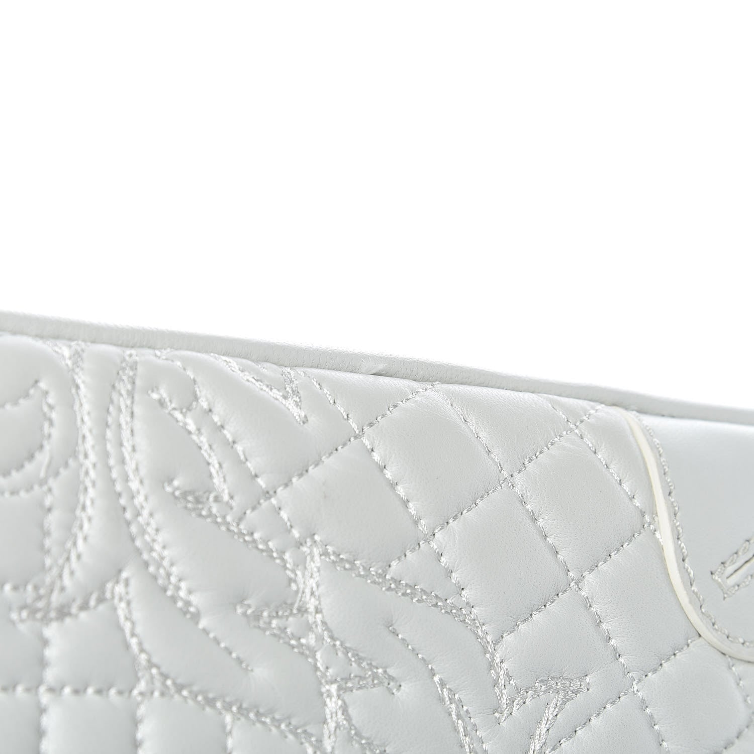 Versace Nappa Barocco Quilted Altea Vanitas Satchel White 17 of 17
