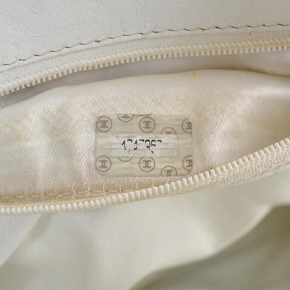 Chanel Caviar Quilted Shoulder Bag White 9 of 10