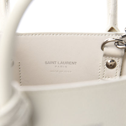 Saint Laurent Grained Calfskin Nano Sac de Jour Dove White 8 of 11