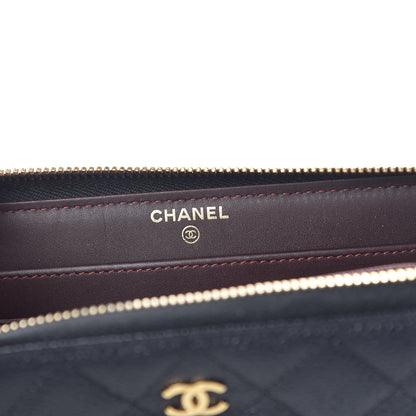 Chanel Caviar Quilted Large Gusset Zip Around Wallet Black 6 of 11