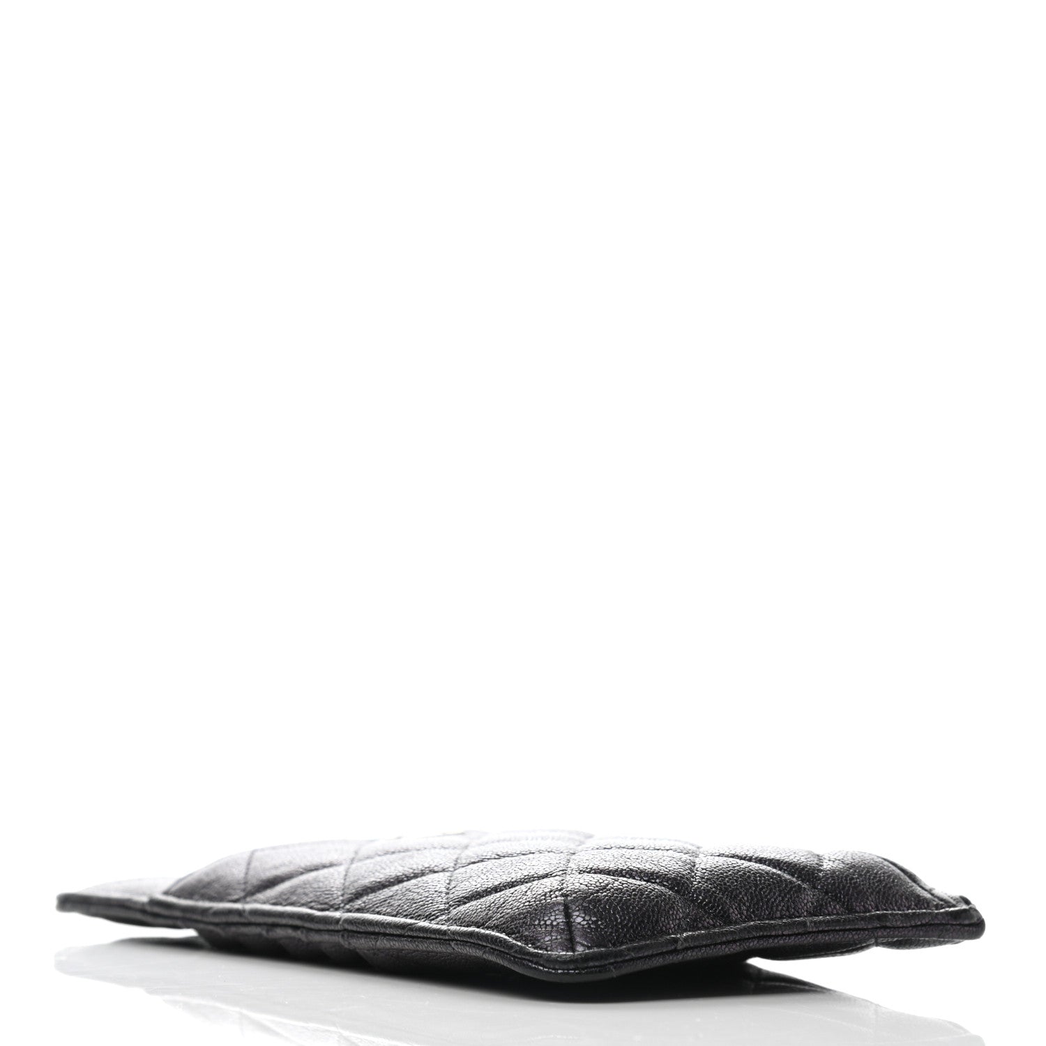 Chanel Iridescent Caviar Quilted Classic Flat Wallet Pouch Black 4 of 7