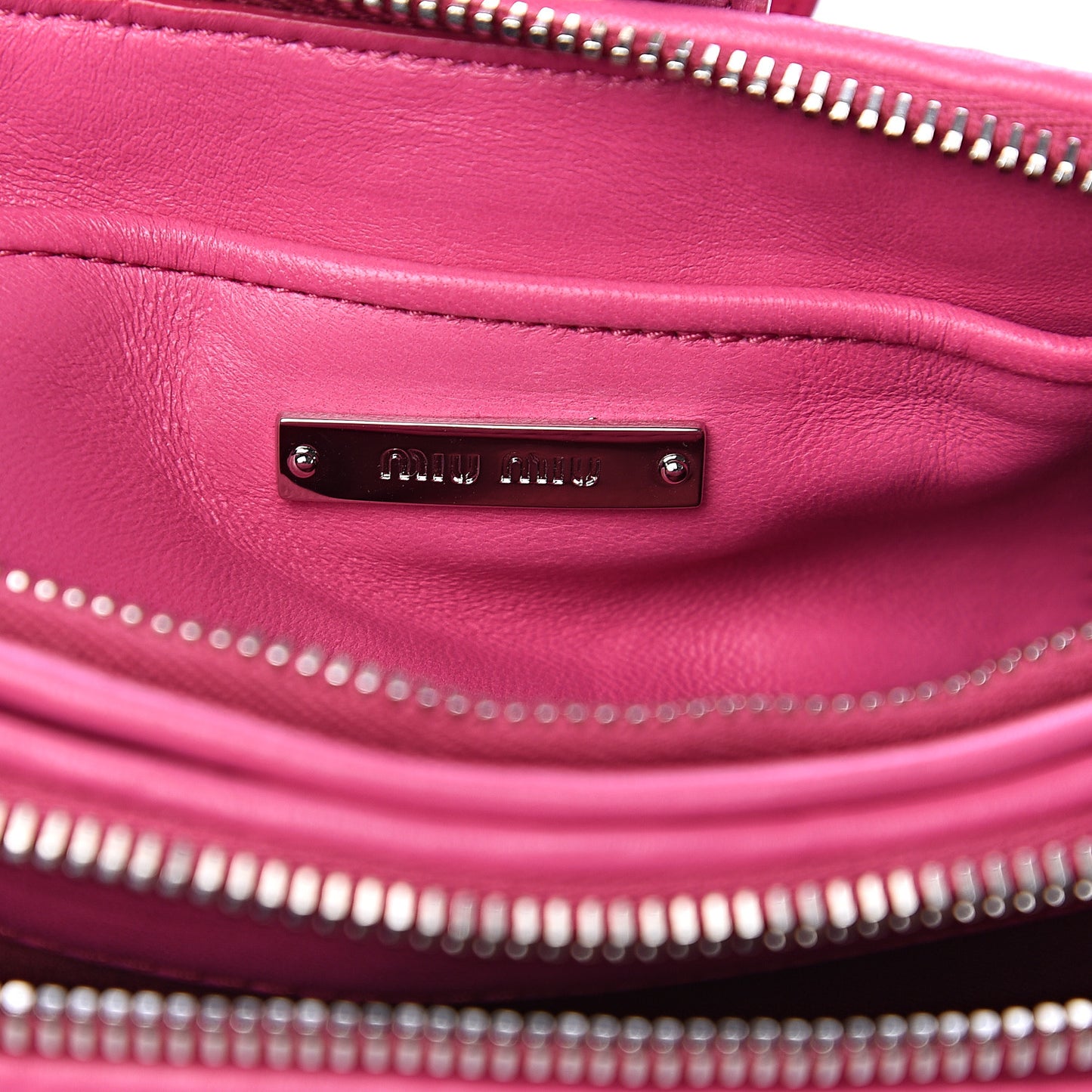 Nappa Matelasse Crystal Clutch Fuxia
