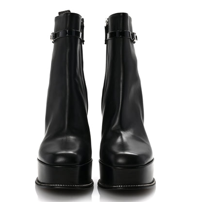Louis Vuitton Calfskin Monogram Platform Ankle Boots 39 Black 3 of 11