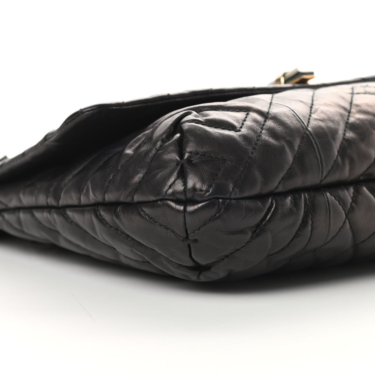 Lambskin Quilted Medium Happy Shoulder Bag Black