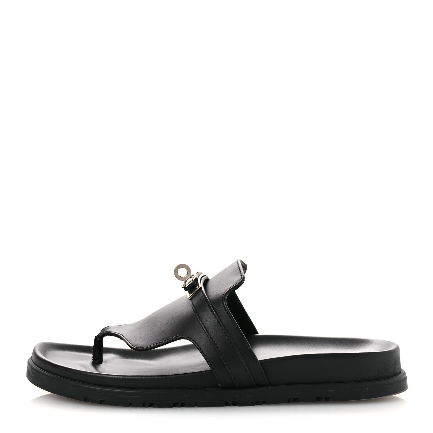 Calfskin Womens Empire Sandals 39 Black