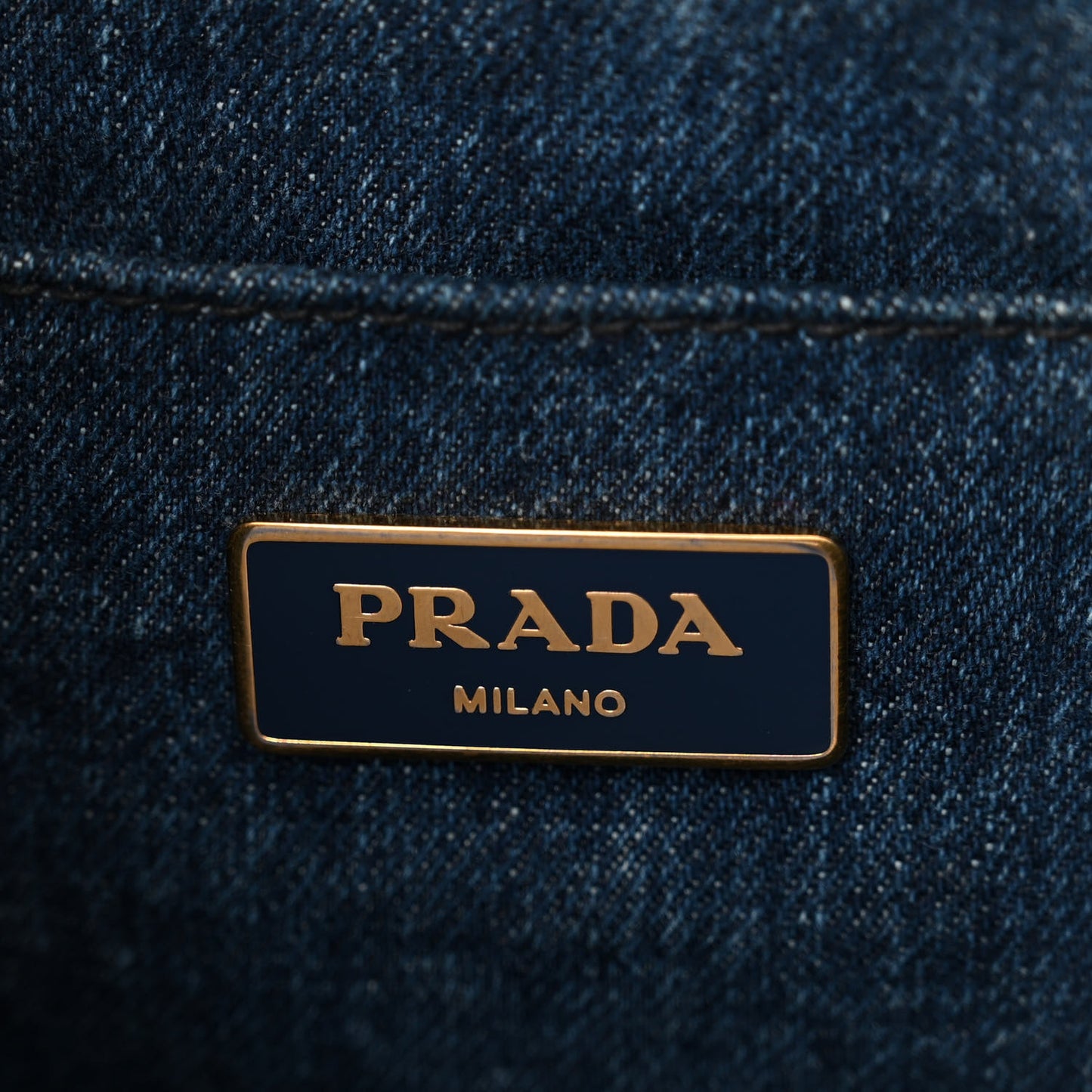 Denim Canapa Small Logo Tote Avio
