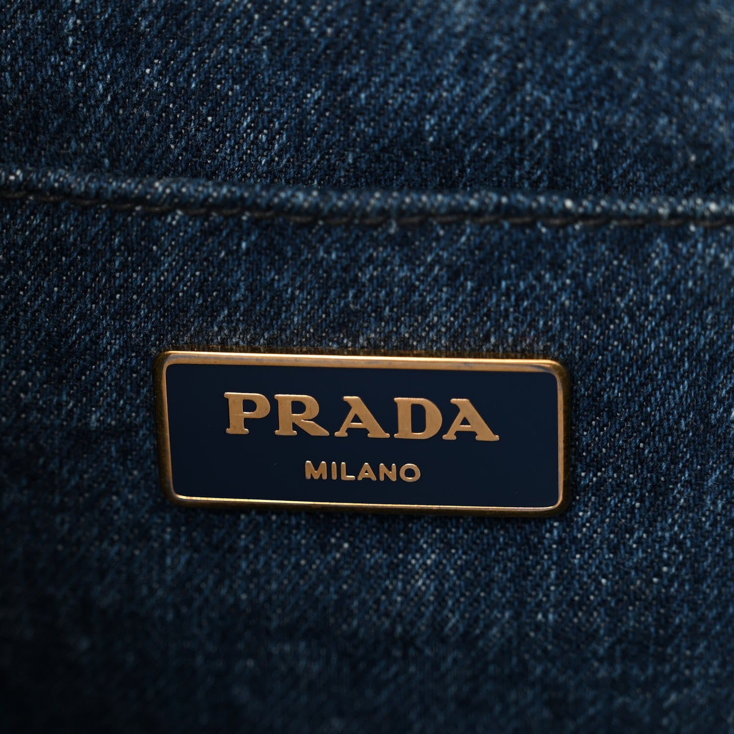 Prada Denim Canapa Small Logo Tote Avio 6 of 18