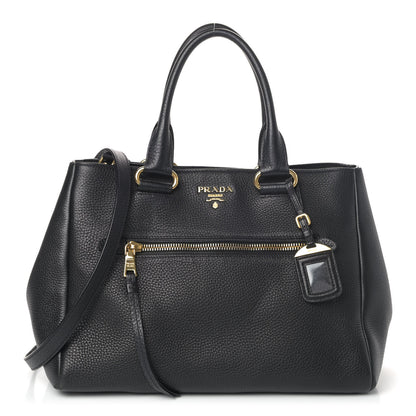 Prada Vitello Daino Shopping Tote Black 1 of 4