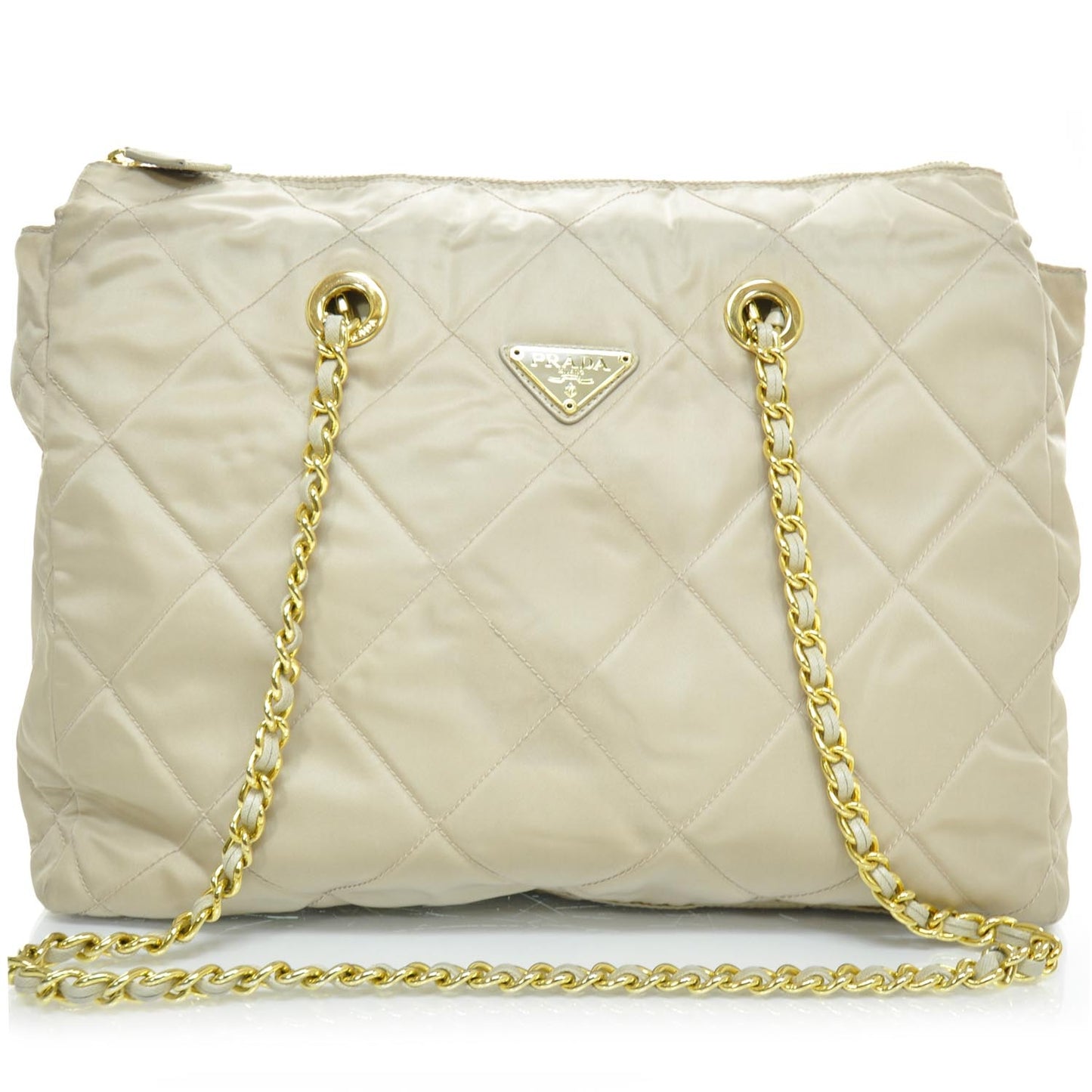 Tessuto Nylon Quilted Shoulder Bag Lino