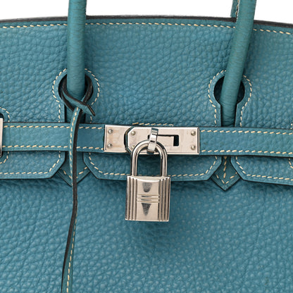 Hermes Togo Birkin 25 Blue Jean 7 of 15