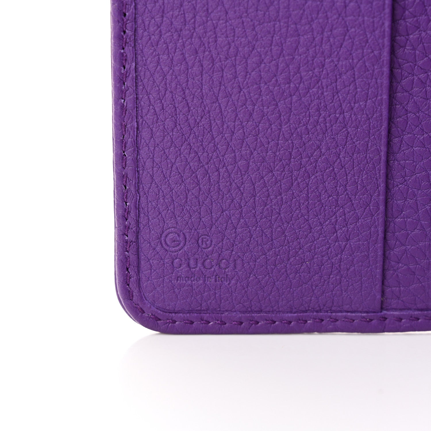 Gucci Grained Calfskin Continental Zip Wallet Purple 7 of 13