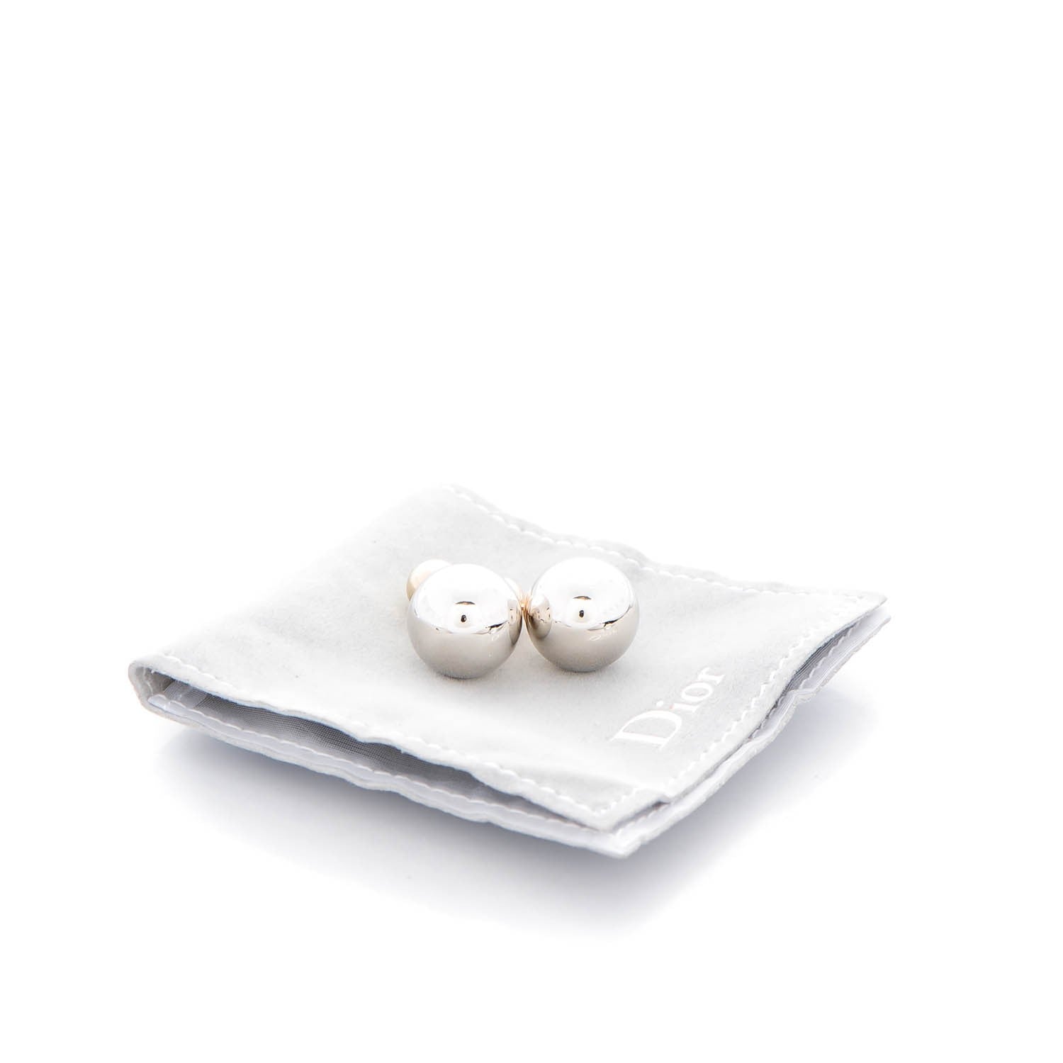 Christian Dior Mise En Dior Tribal Earrings Silver Gold 3 of 4
