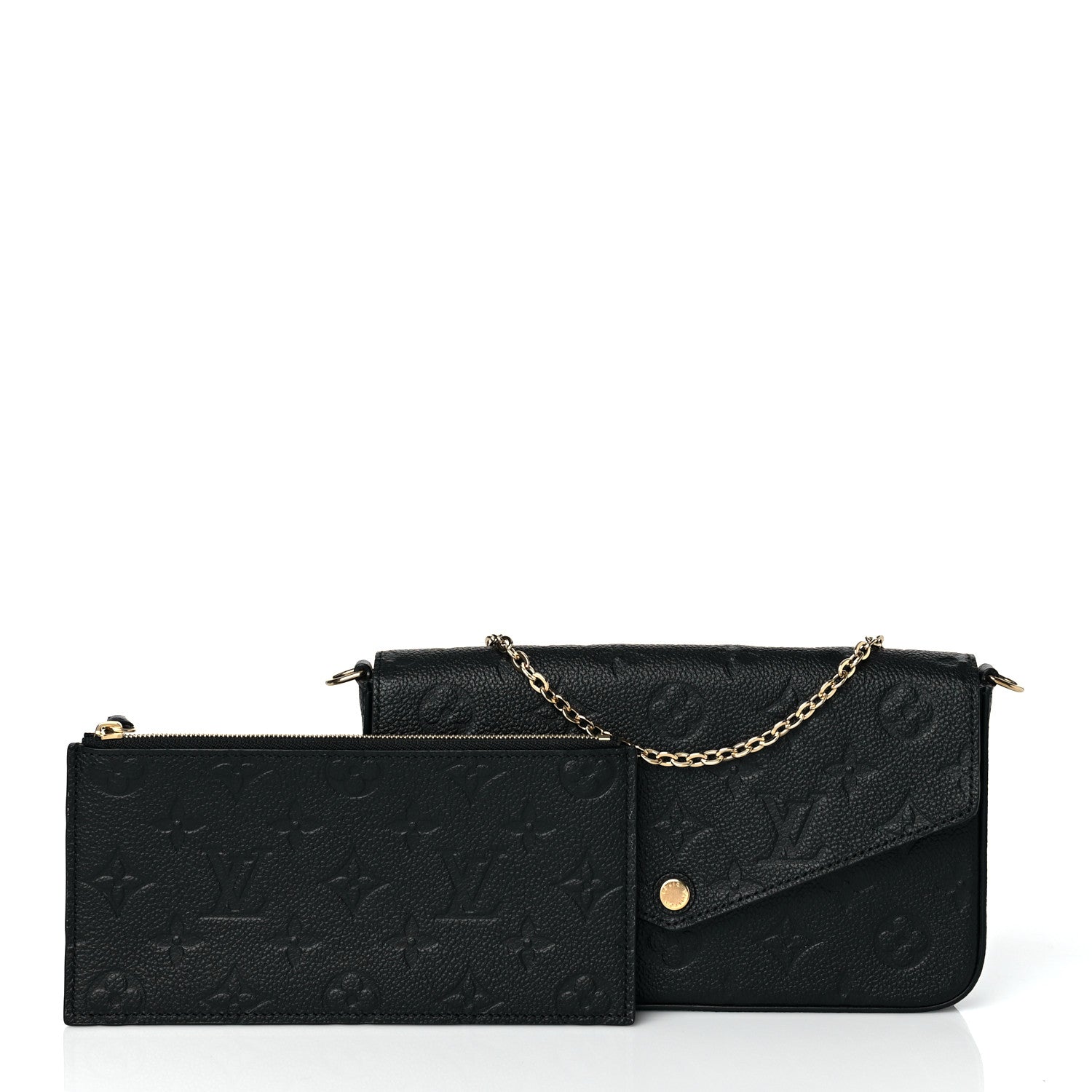 Louis Vuitton Empreinte Pochette Felicie Chain Wallet Black 1 of 9