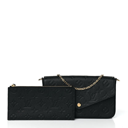 Louis Vuitton Empreinte Pochette Felicie Chain Wallet Black 1 of 9