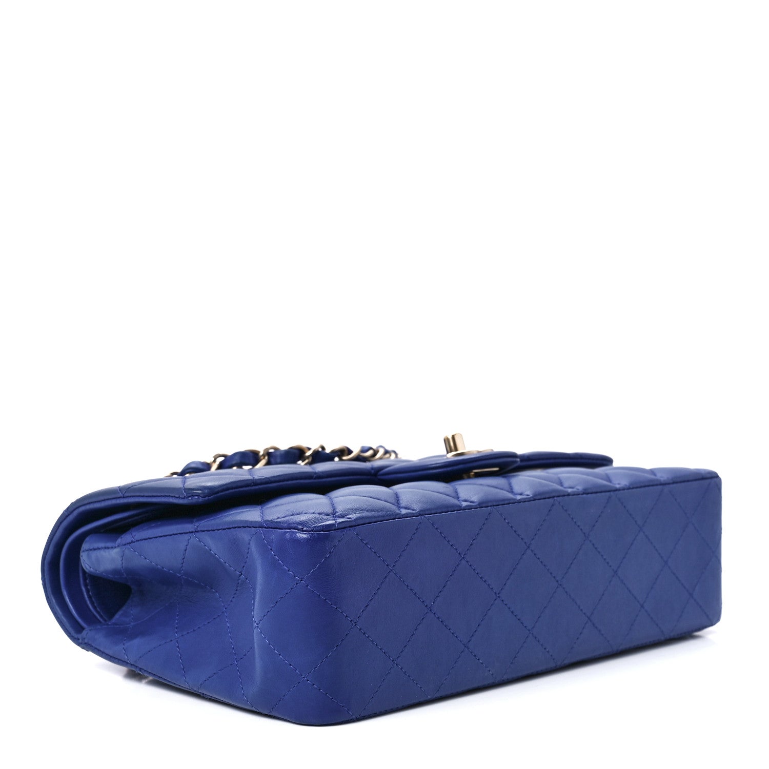 Chanel Lambskin Quilted Medium Double Flap Blue 4 of 13