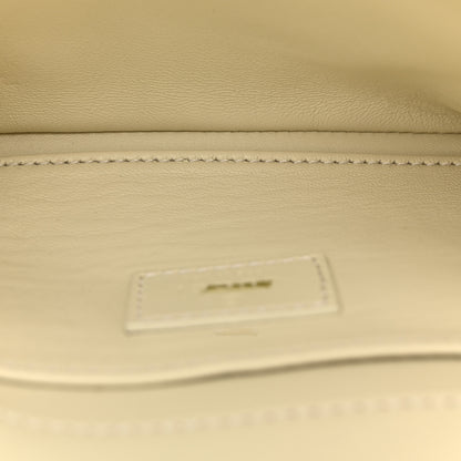 Gucci Merino Wool Medium Maxi Horsebit Chain Shoulder Bag Off White 5 of 12