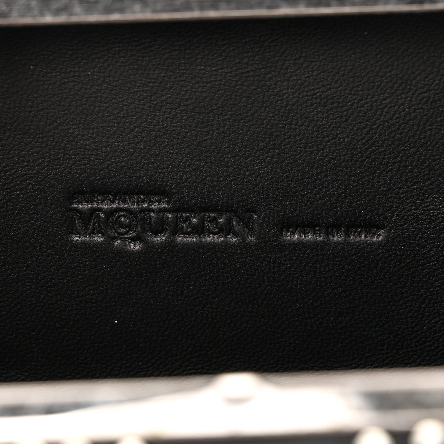 Alexander McQueen Nappa Studded Britannia Skull Box Clutch Black 6 of 10