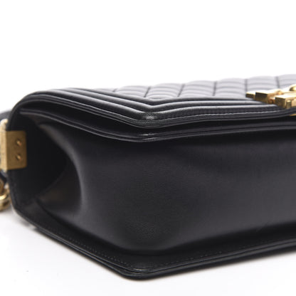 Chanel Lambskin Quilted Medium Boy Flap Black 8 of 15