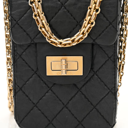 Chanel Aged Calfskin Quilted 2.55 Reissue Phone Case Black 7 of 11