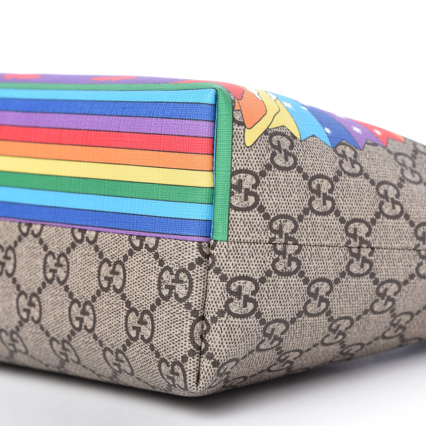 GG Supreme Monogram Childrens Rainbow Birds Tote