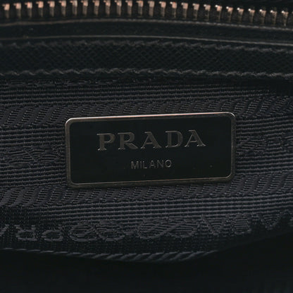 Prada Saffiano Lux Top Handle Crossbody Bag Black Talco 6 of 11